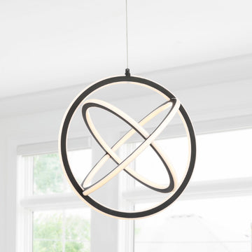 Orbit 16.5" Adjustable Integrated LED Metal Pendant - JONATHAN Y